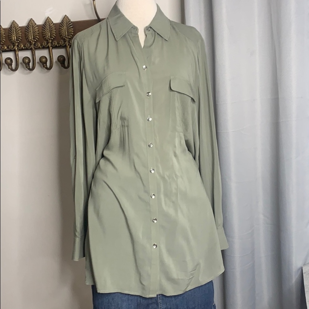 Chico’s Sage Green Button Down Top